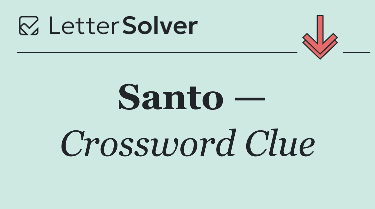 Santo —