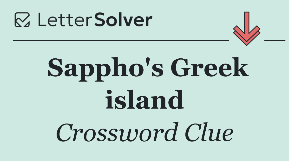 Sappho's Greek island