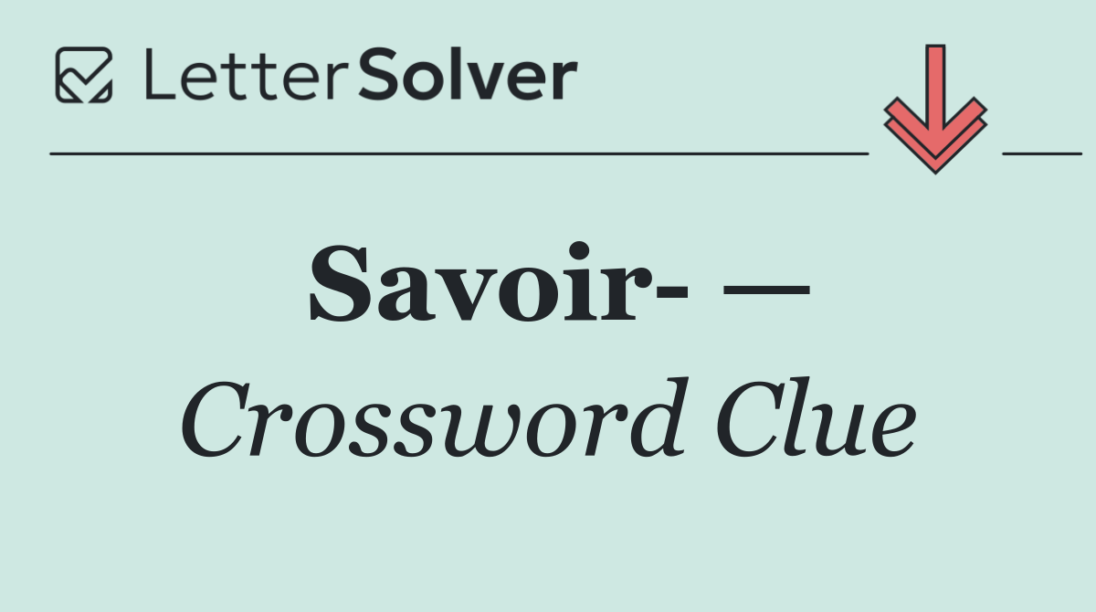 Savoir  —