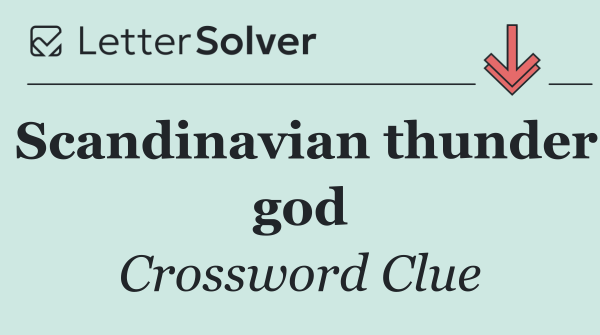 Scandinavian thunder god