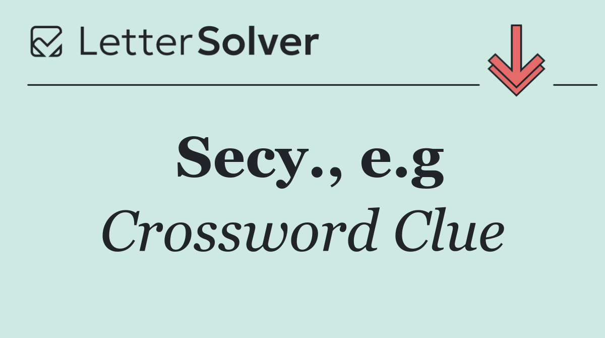 Secy., e.g