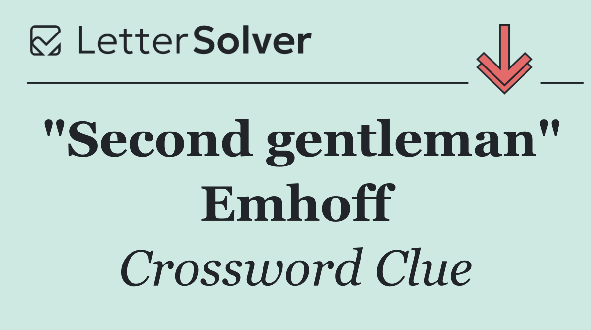 "Second gentleman" Emhoff