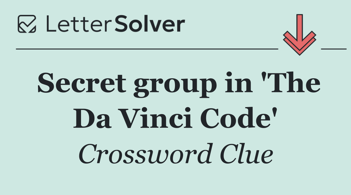 Secret group in 'The Da Vinci Code'