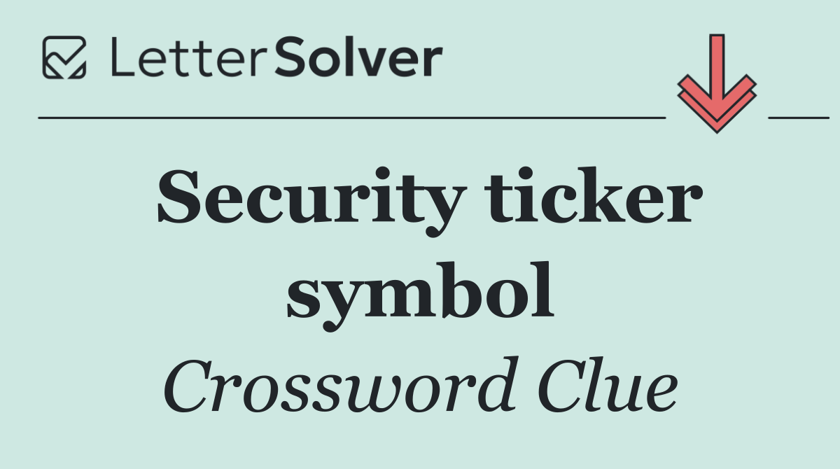 Security ticker symbol