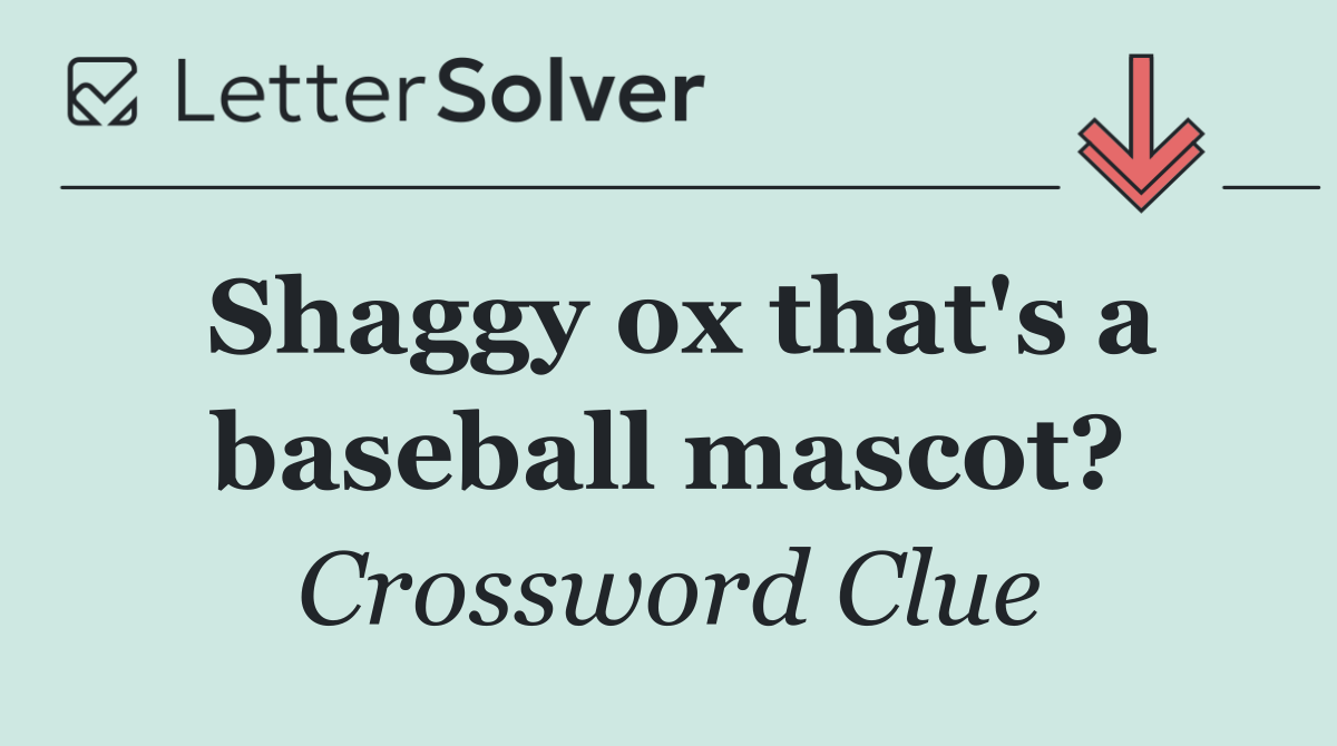 Shaggy ox that's a baseball mascot?