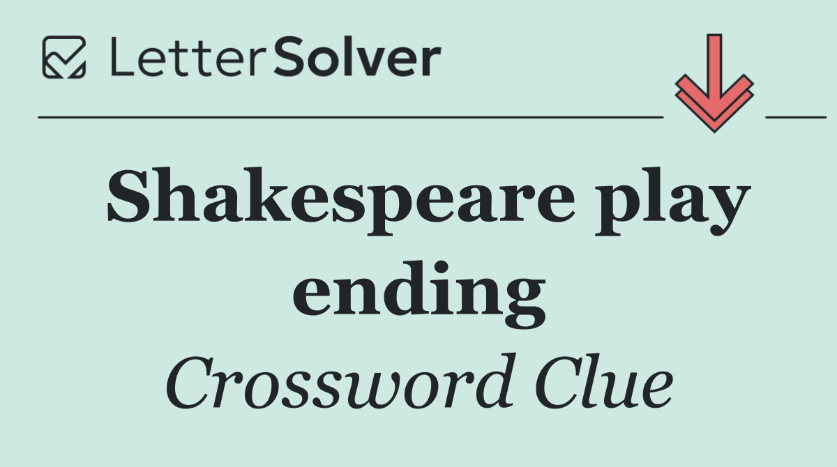 Shakespeare play ending