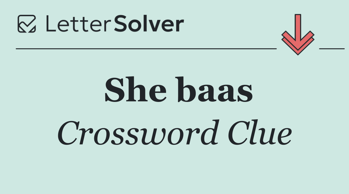 She baas