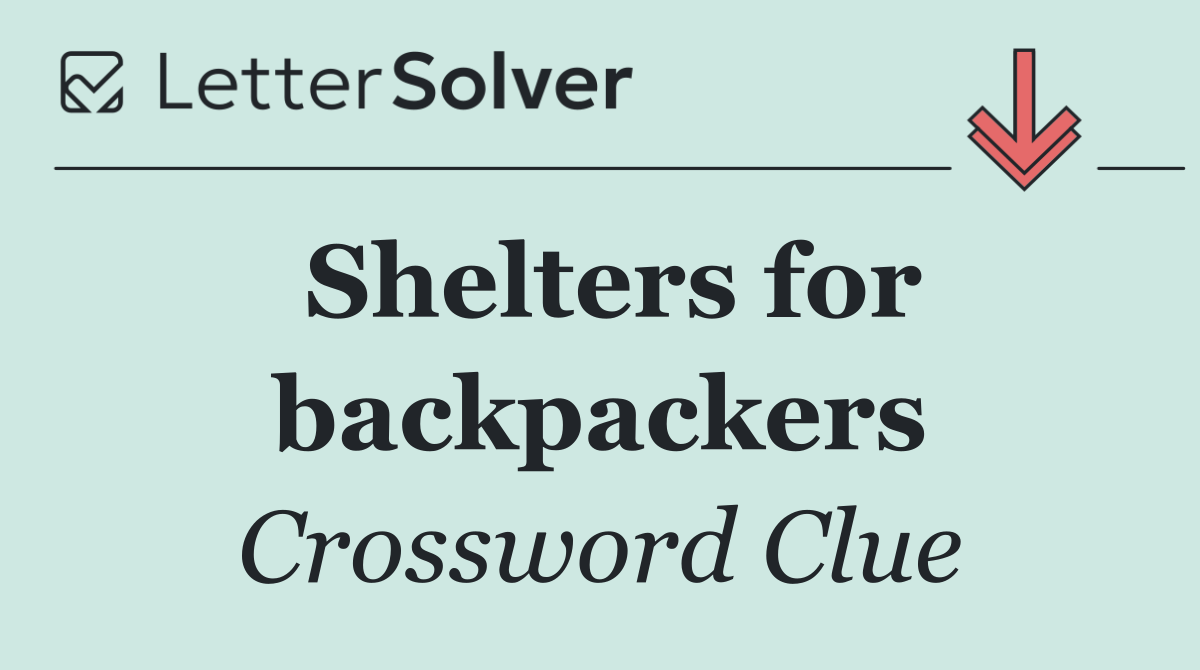 Shelters for backpackers