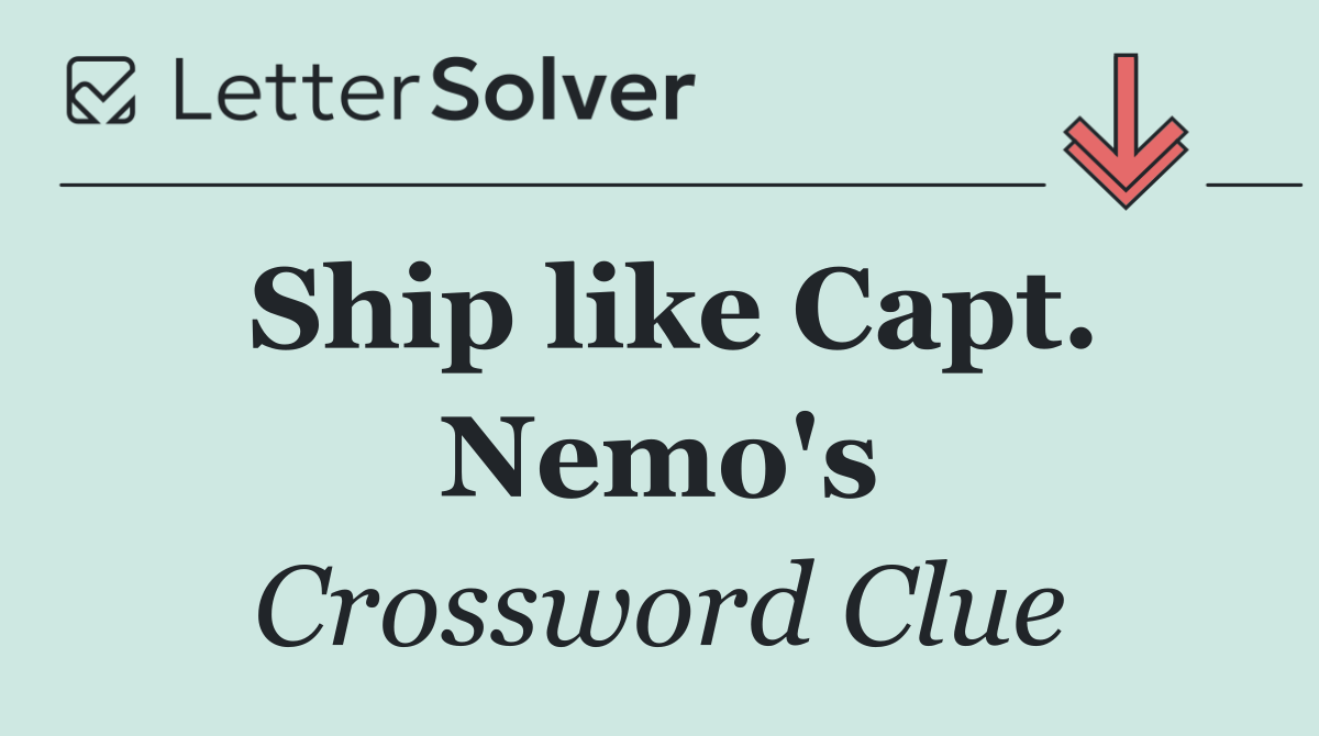Ship like Capt. Nemo's
