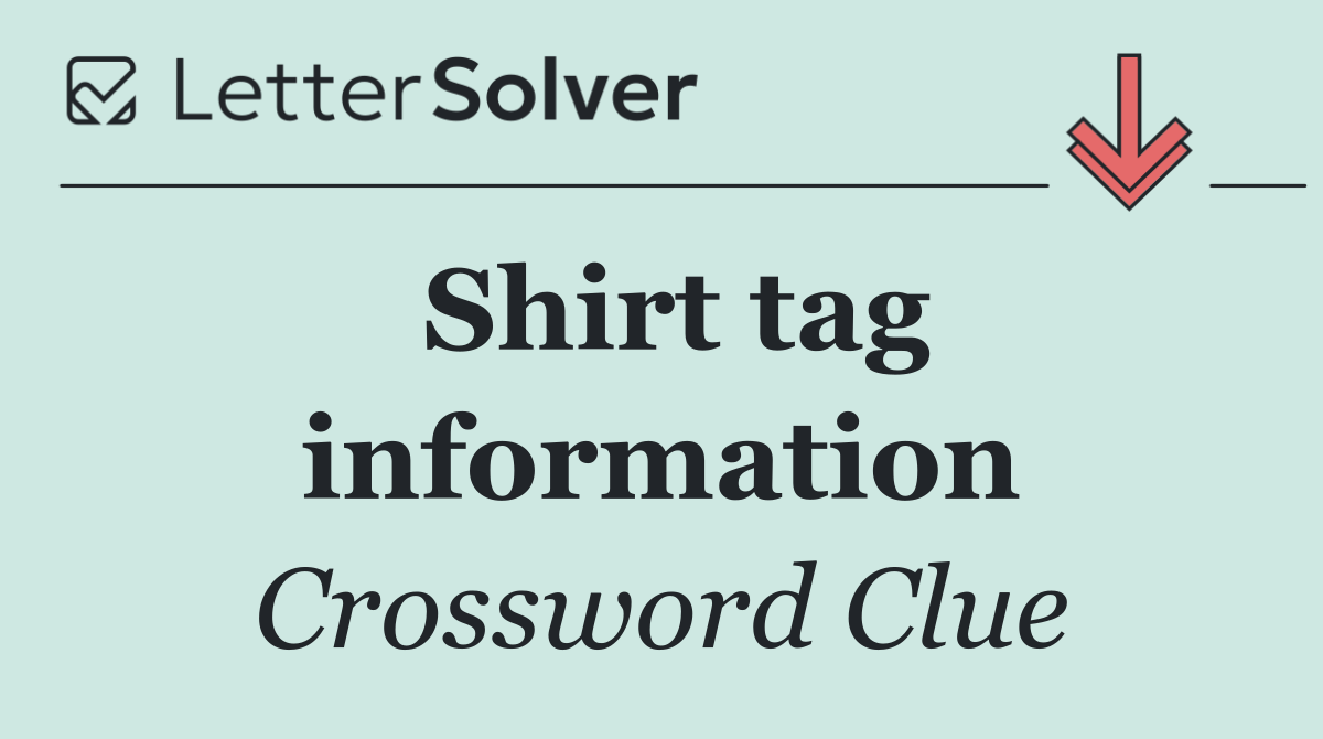 Shirt tag information