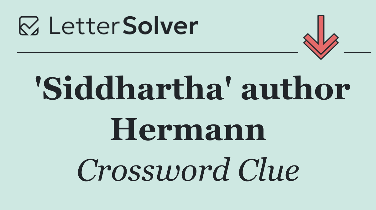 'Siddhartha' author Hermann