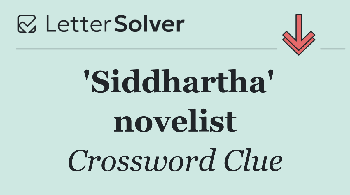 'Siddhartha' novelist
