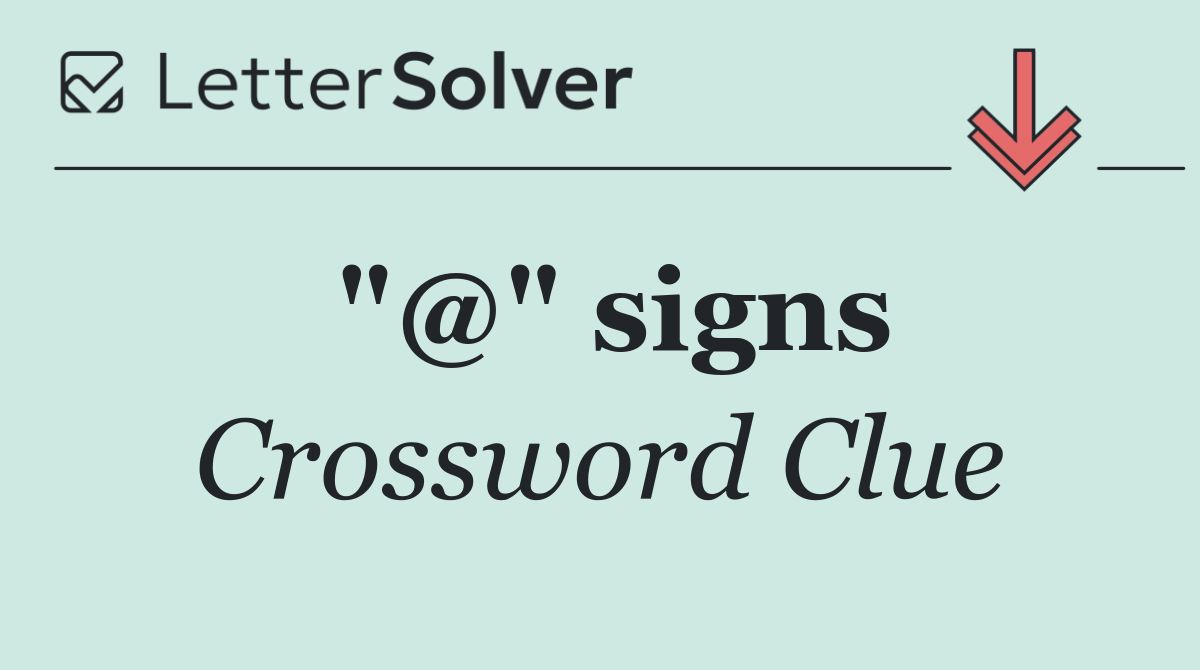 "@" signs