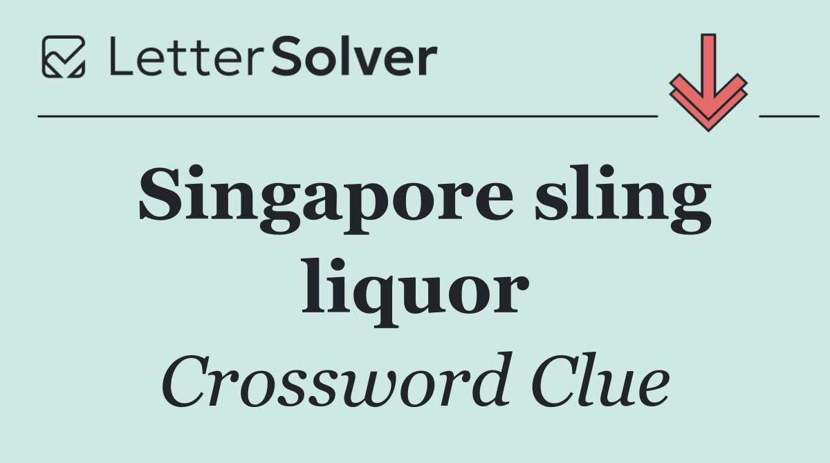 Singapore sling liquor