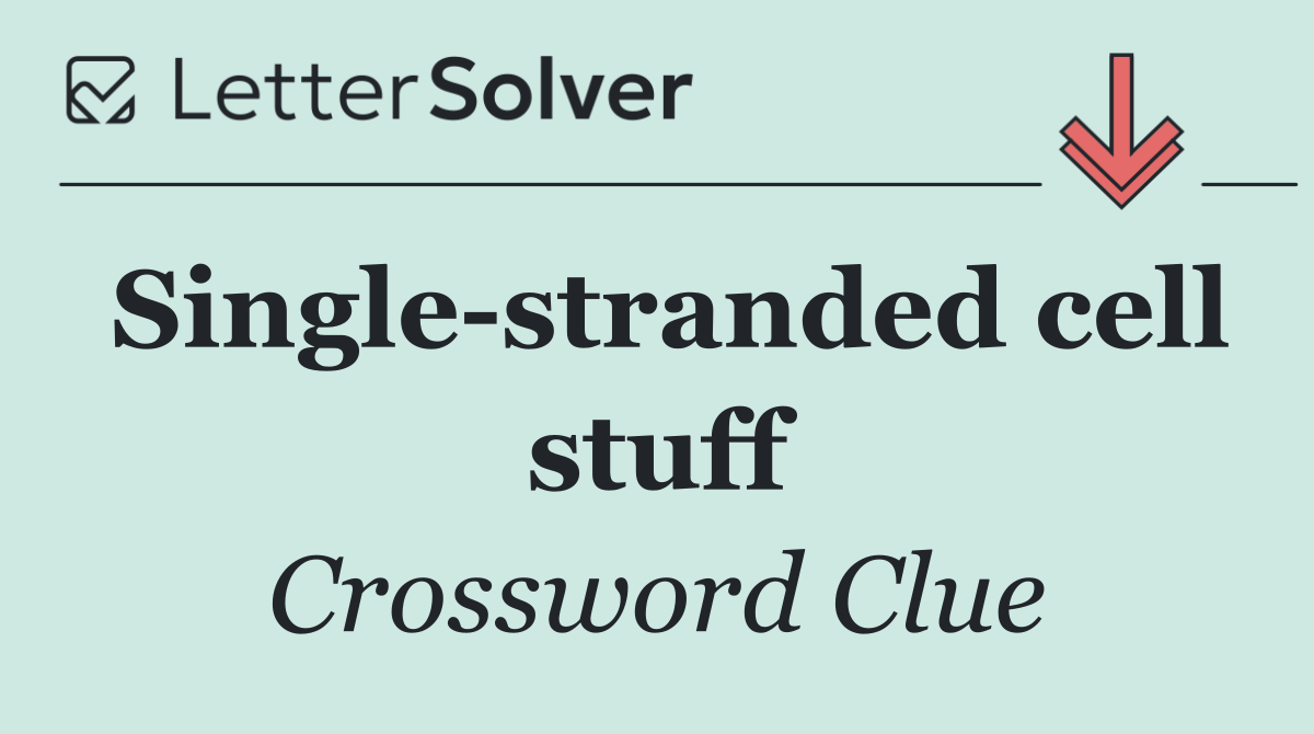 Single stranded cell stuff