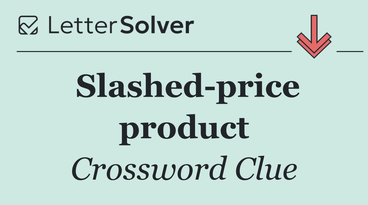 Slashed price product
