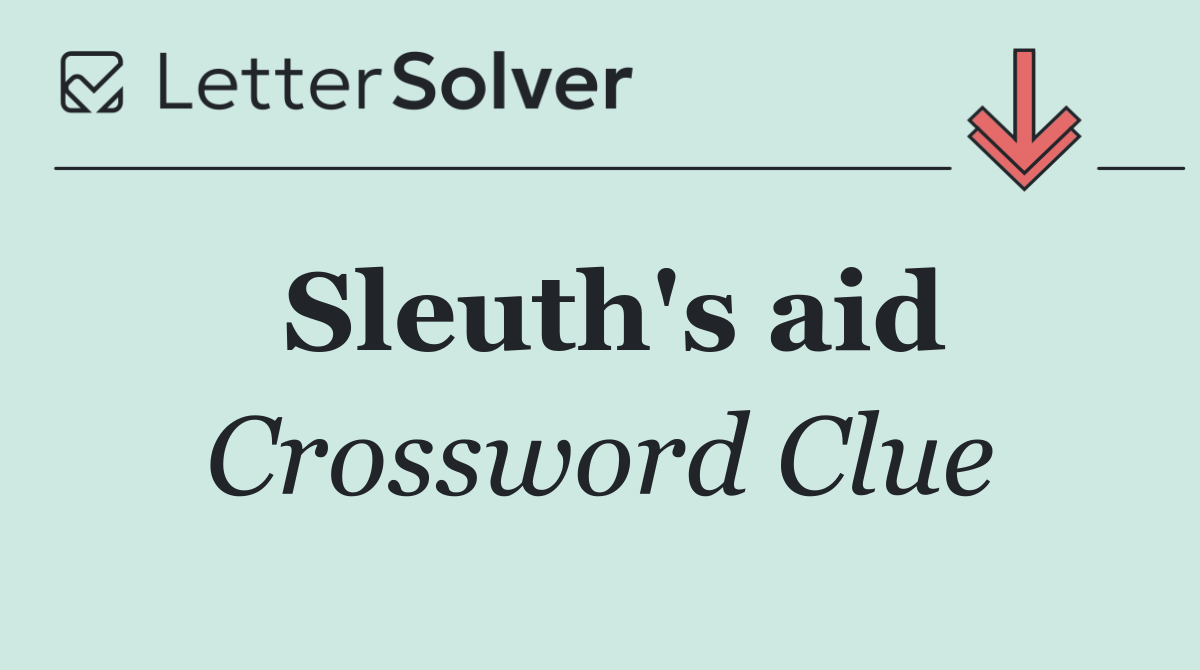 Sleuth's aid