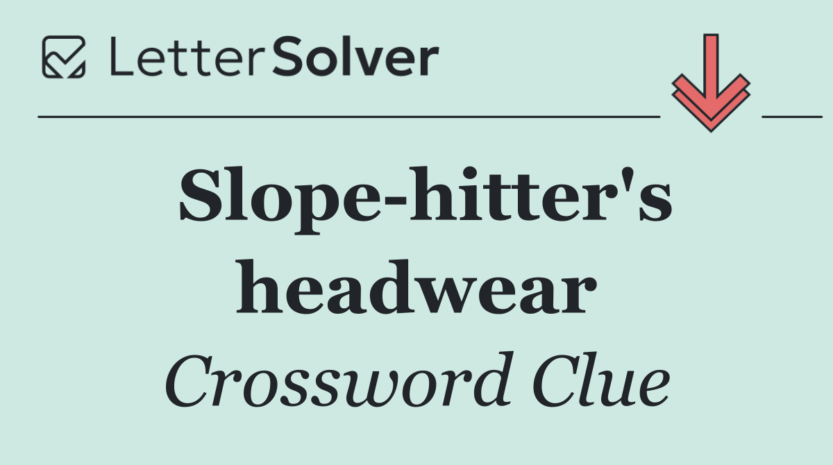 Slope hitter's headwear