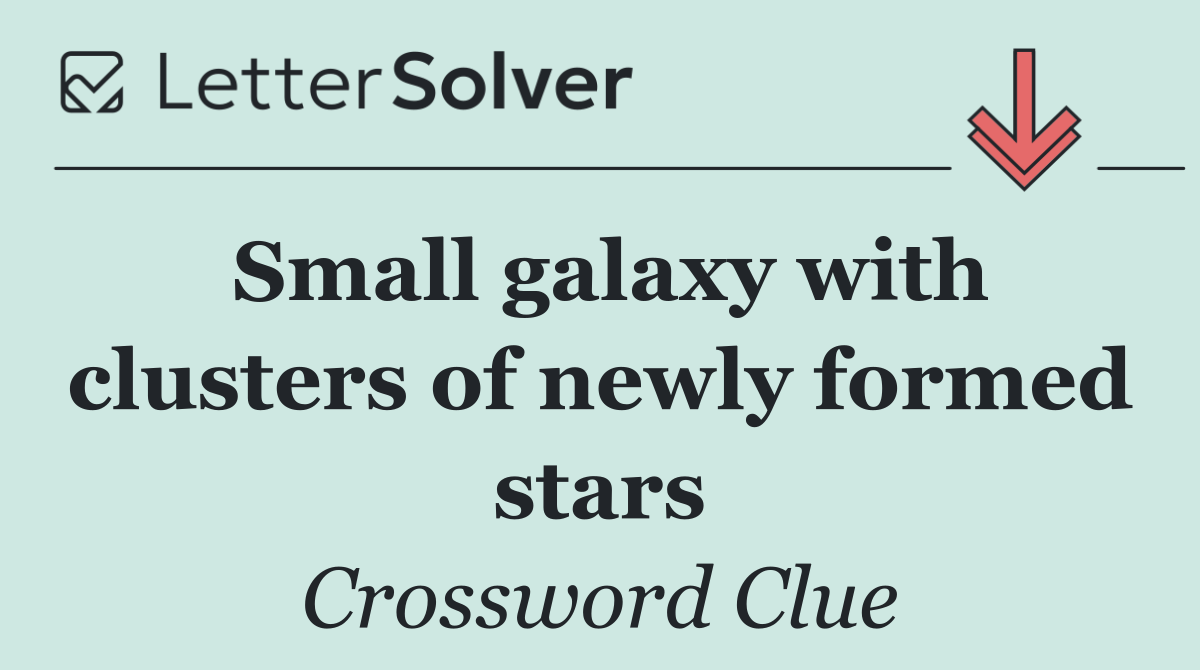 Small galaxy with clusters of newly formed stars
