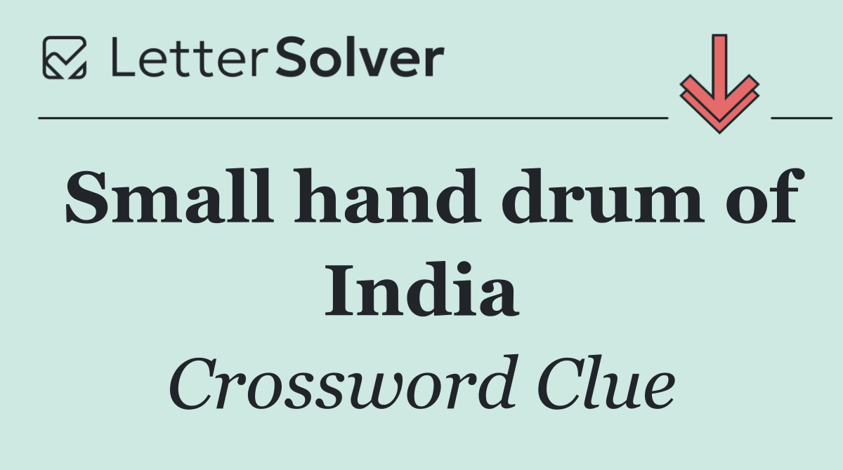 Small hand drum of India