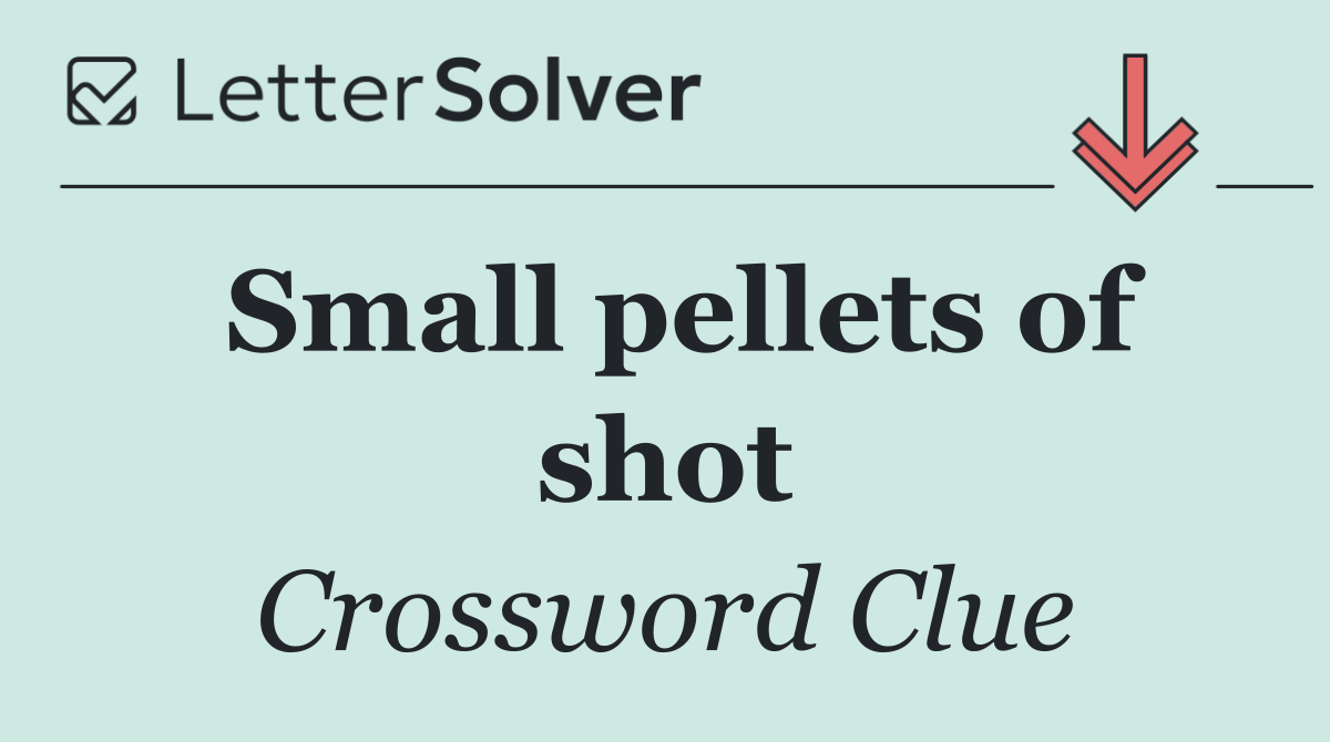 Small pellets of shot