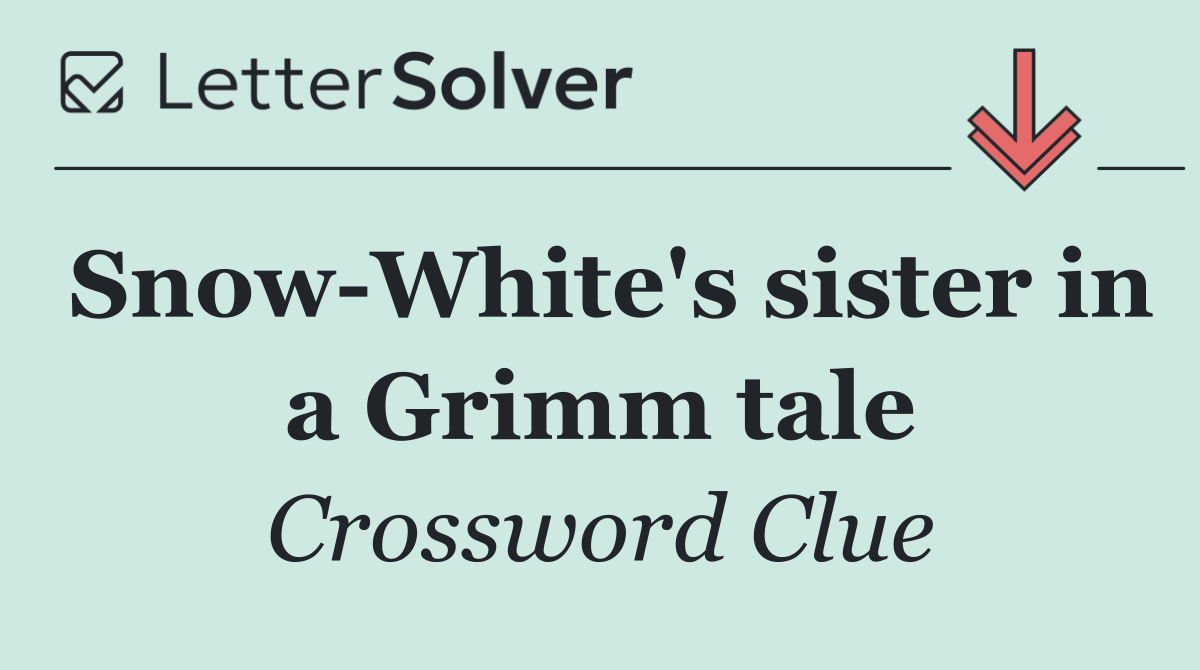 Snow White's sister in a Grimm tale