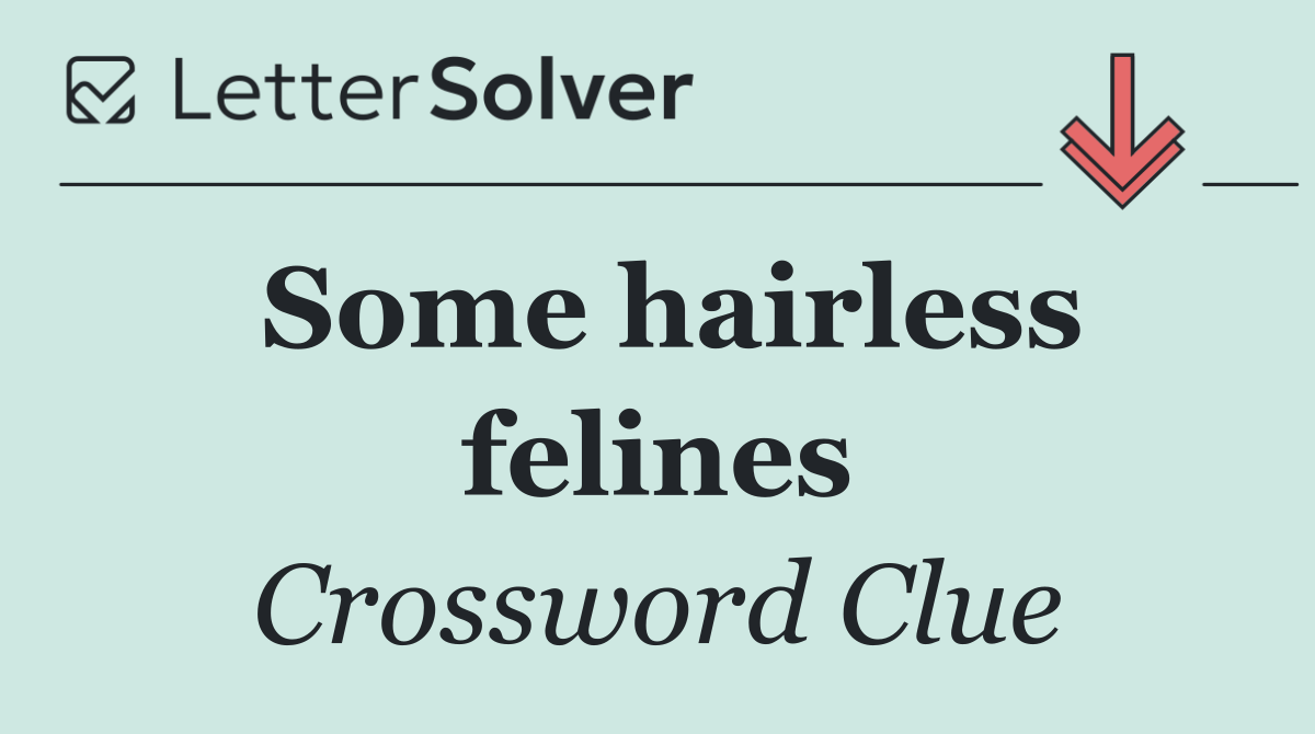 Some hairless felines
