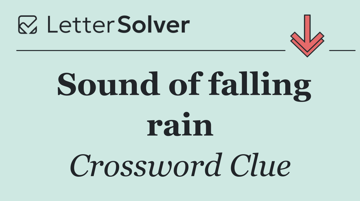 Sound of falling rain