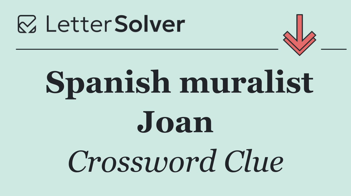Spanish muralist Joan