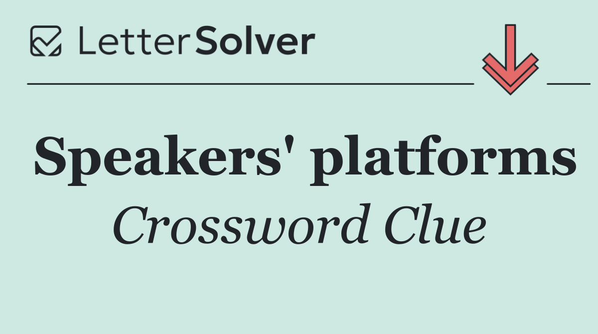 Speakers' platforms
