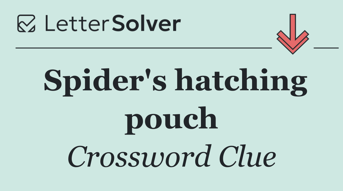 Spider's hatching pouch