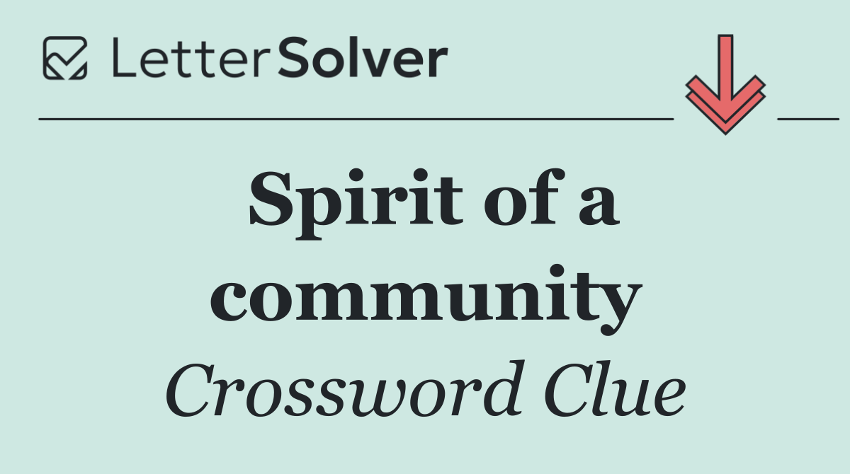 Spirit of a community