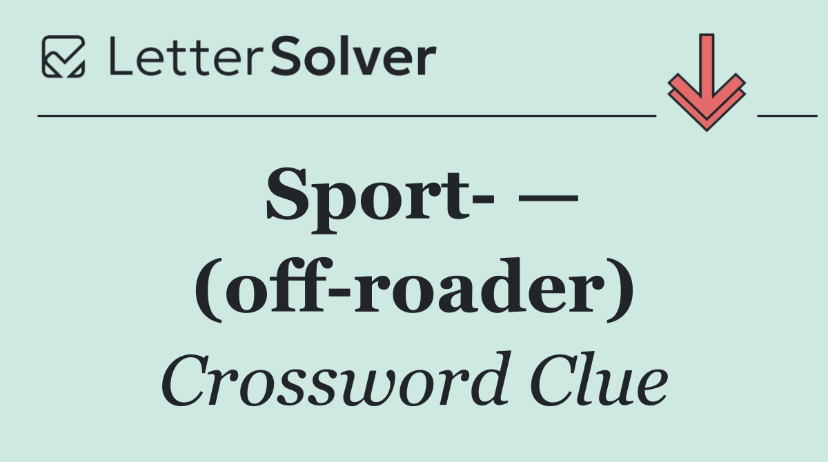 Sport  — (off roader)