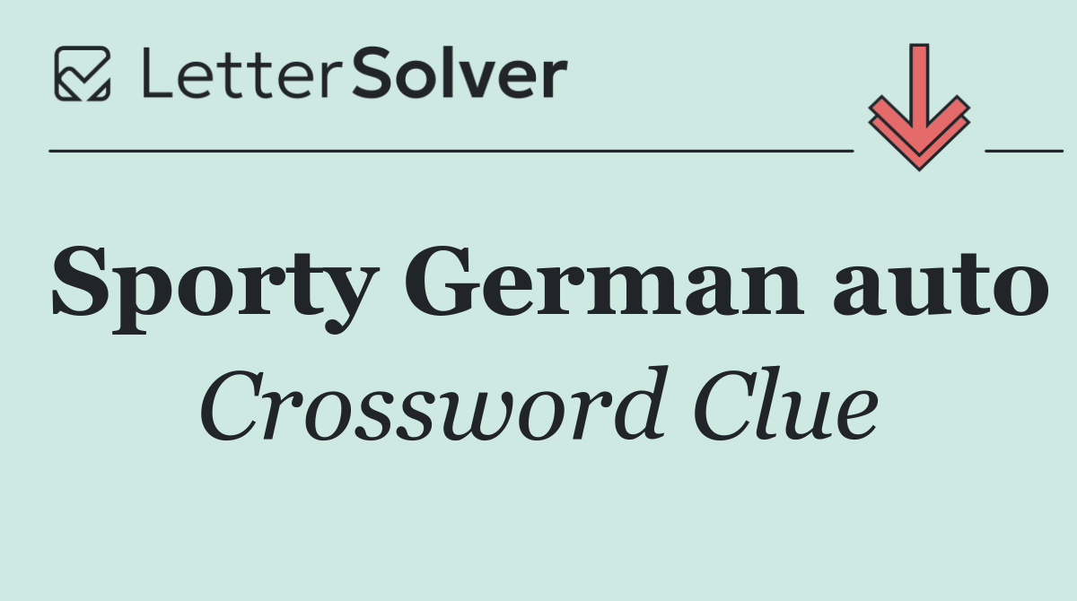 Sporty German auto