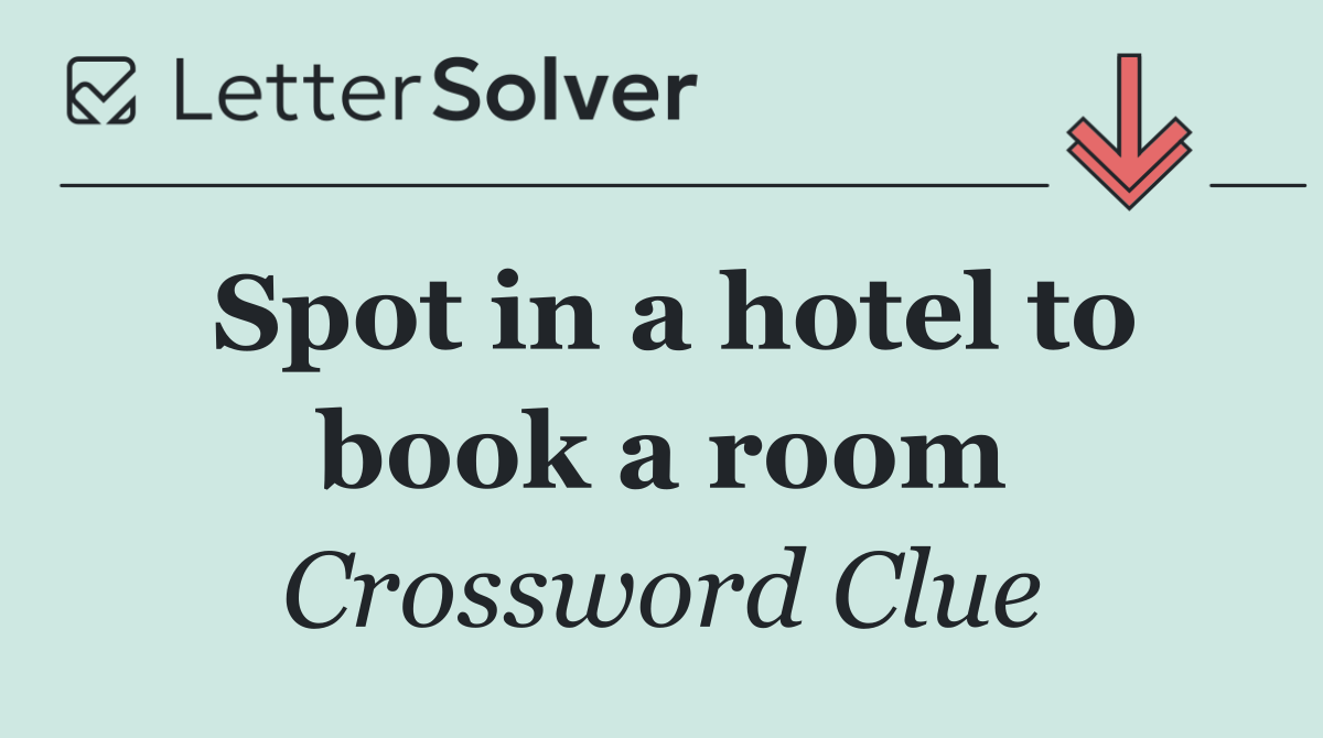 Spot in a hotel to book a room