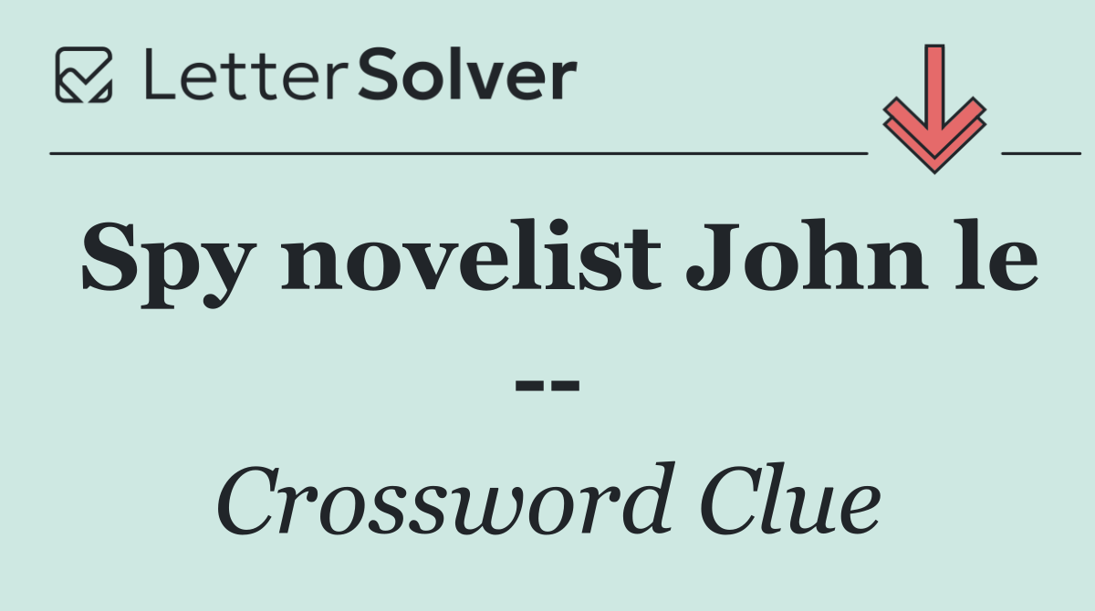 Spy novelist John le   
