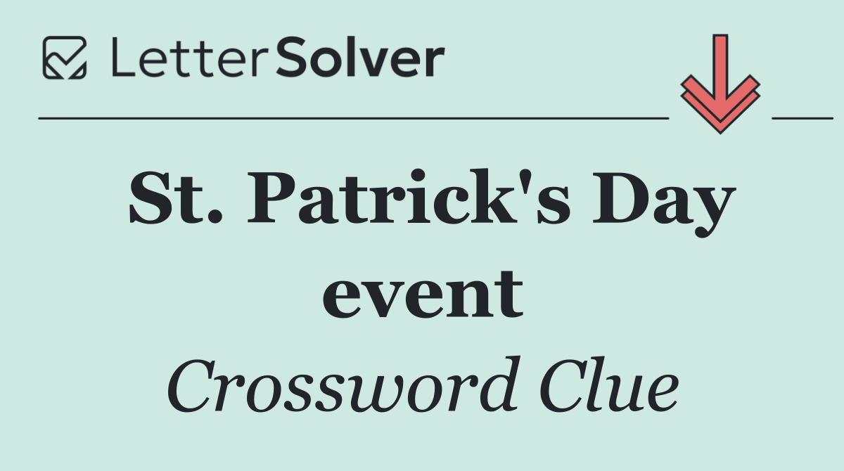 St. Patrick's Day event