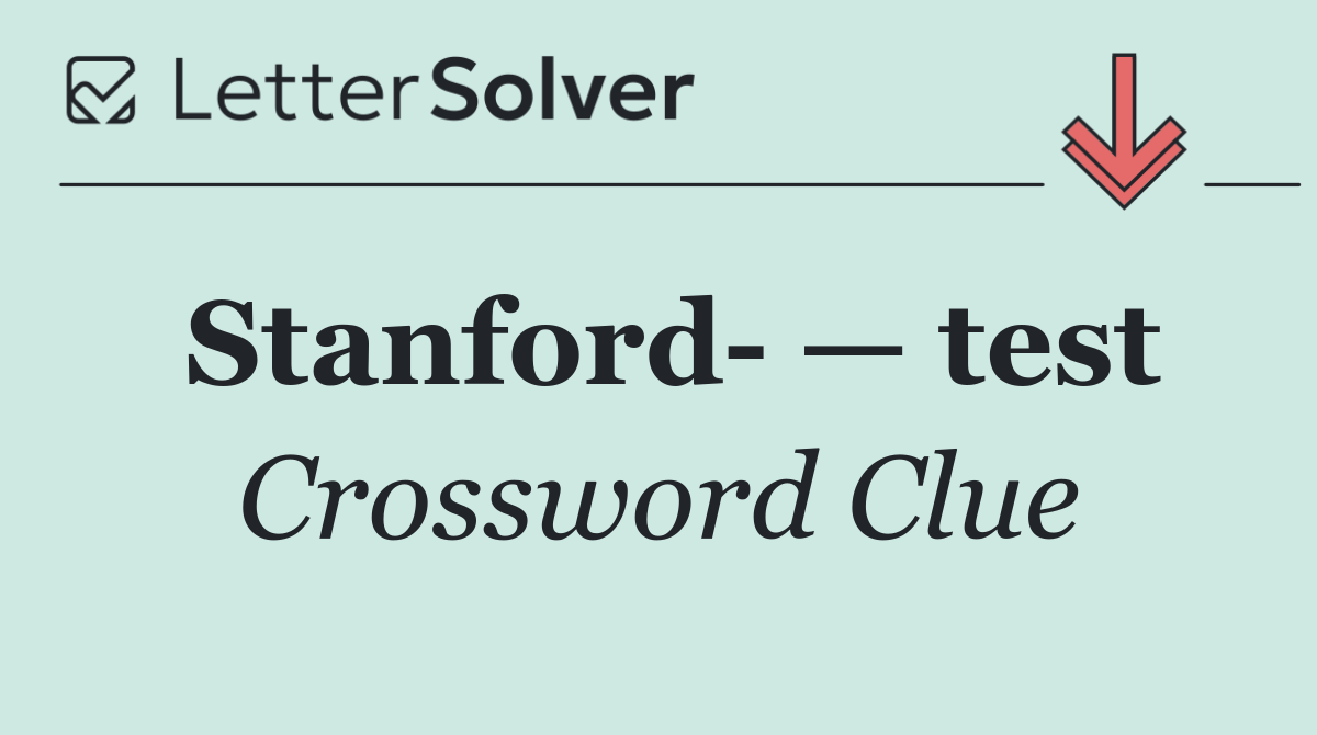 Stanford  — test