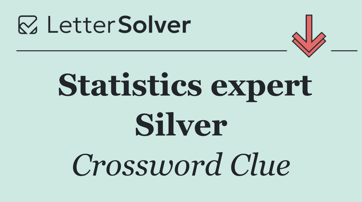 Statistics expert Silver