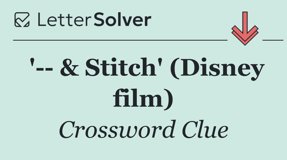 '   & Stitch' (Disney film)