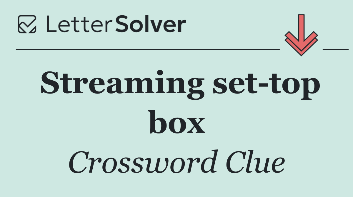 Streaming set top box