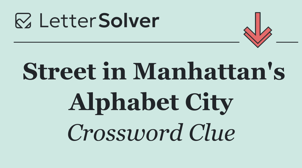Street in Manhattan's Alphabet City