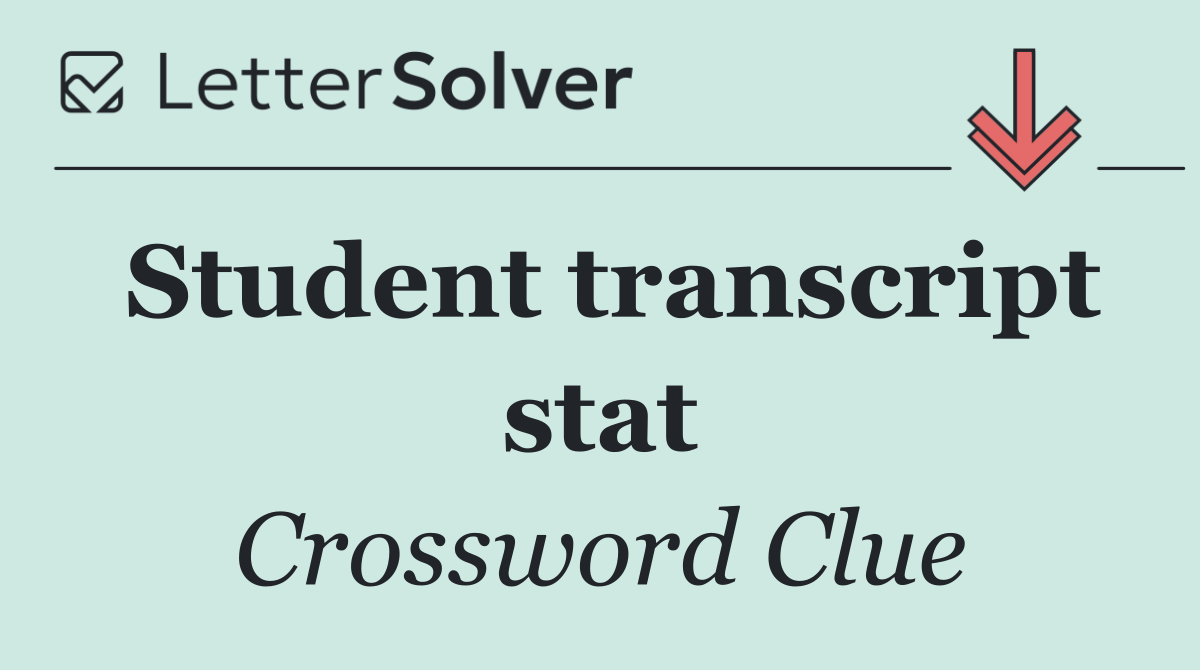 Student transcript stat