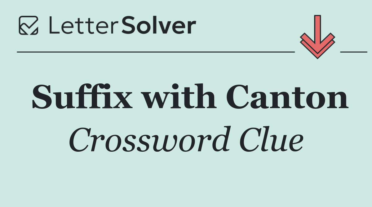 Suffix with Canton