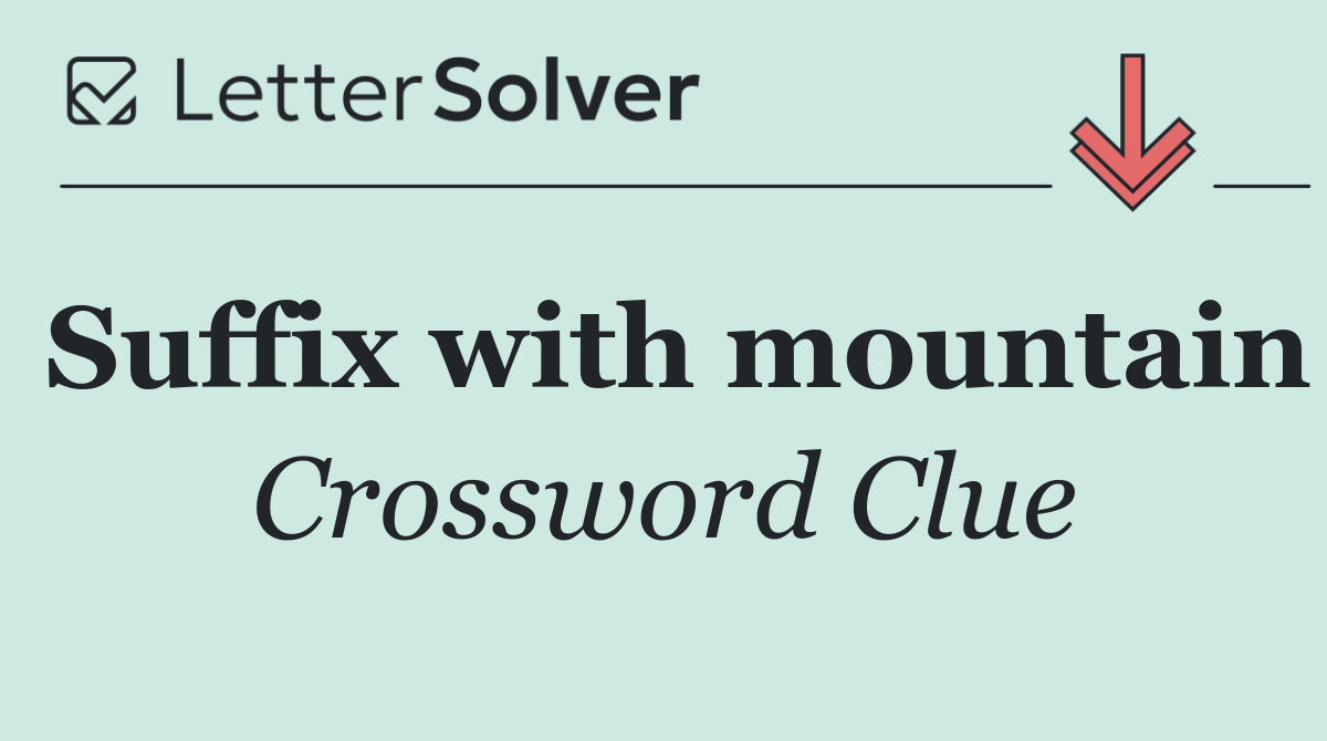 Suffix with mountain