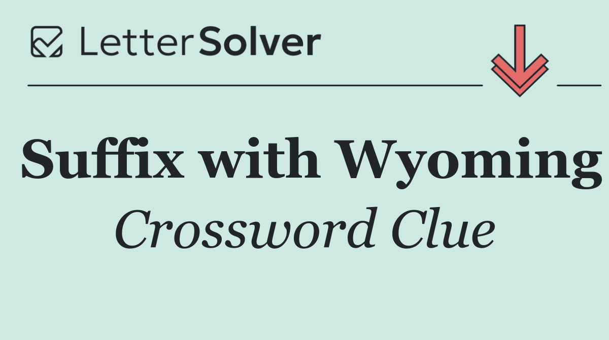 Suffix with Wyoming