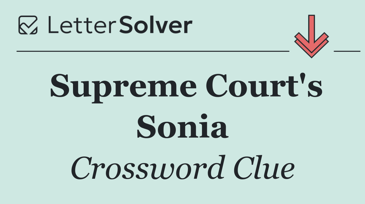 Supreme Court's Sonia