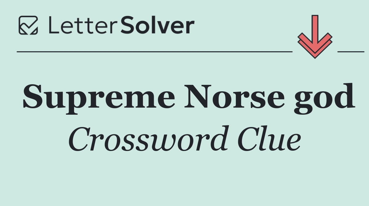 Supreme Norse god