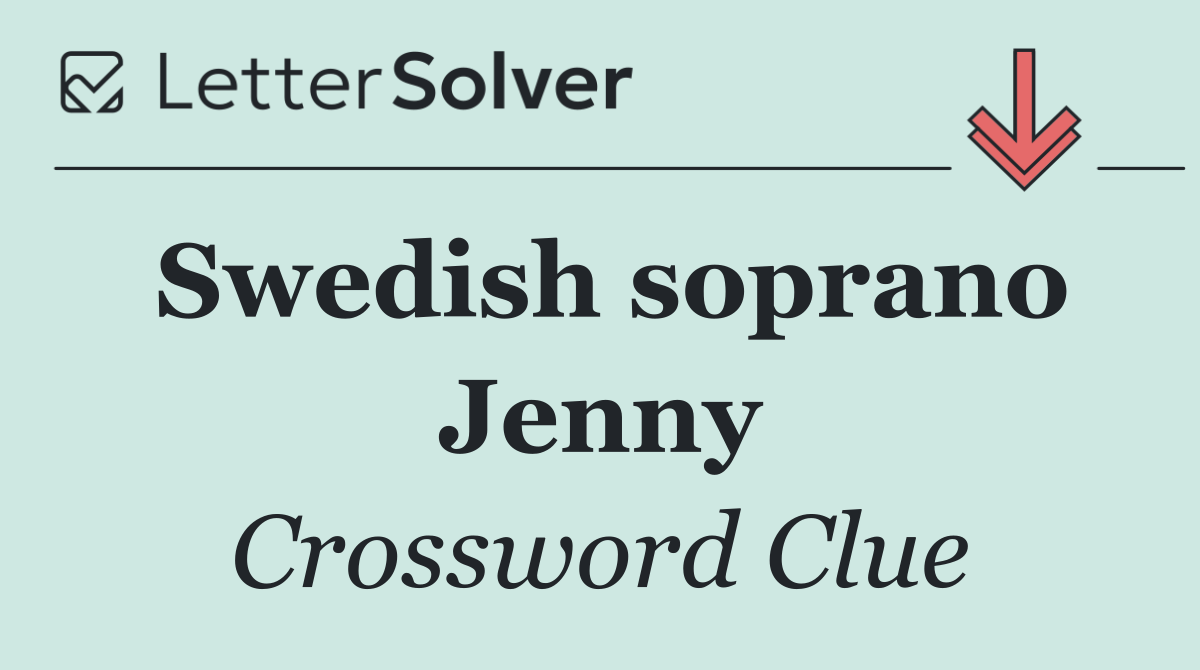 Swedish soprano Jenny