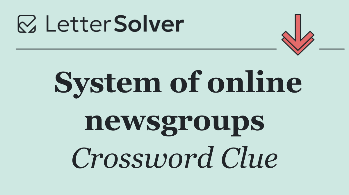 System of online newsgroups